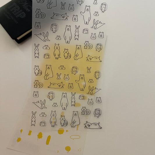 Midori Removable Planner Sticker | Forest Animals