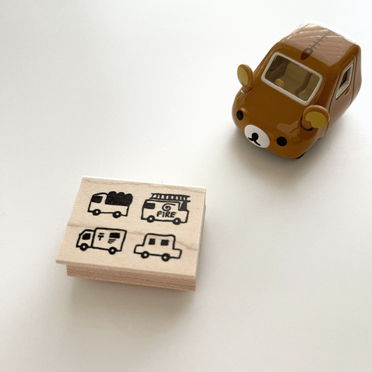 Hankodori Working Car Rubber Stamp 0062