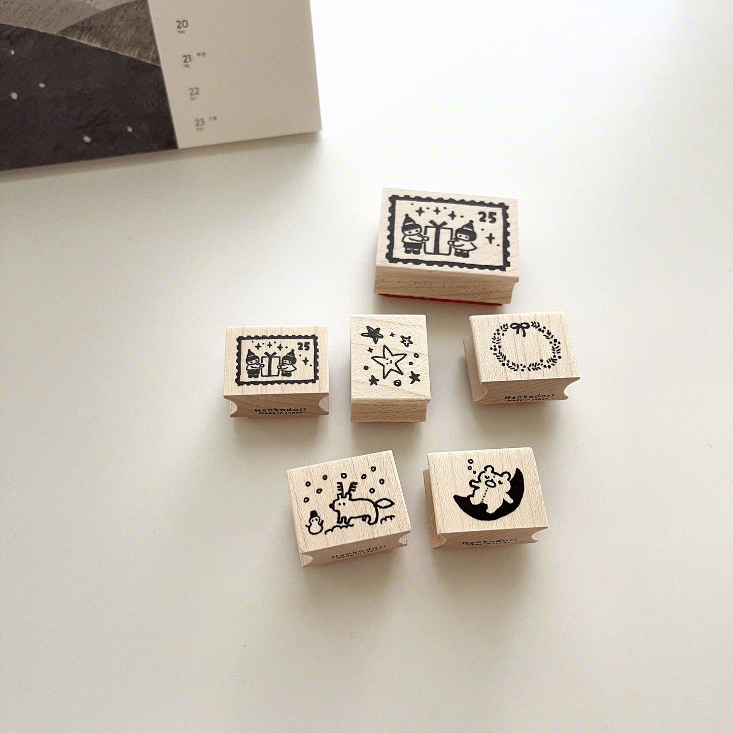 Hankodori Christmas Series Rubber Stamps