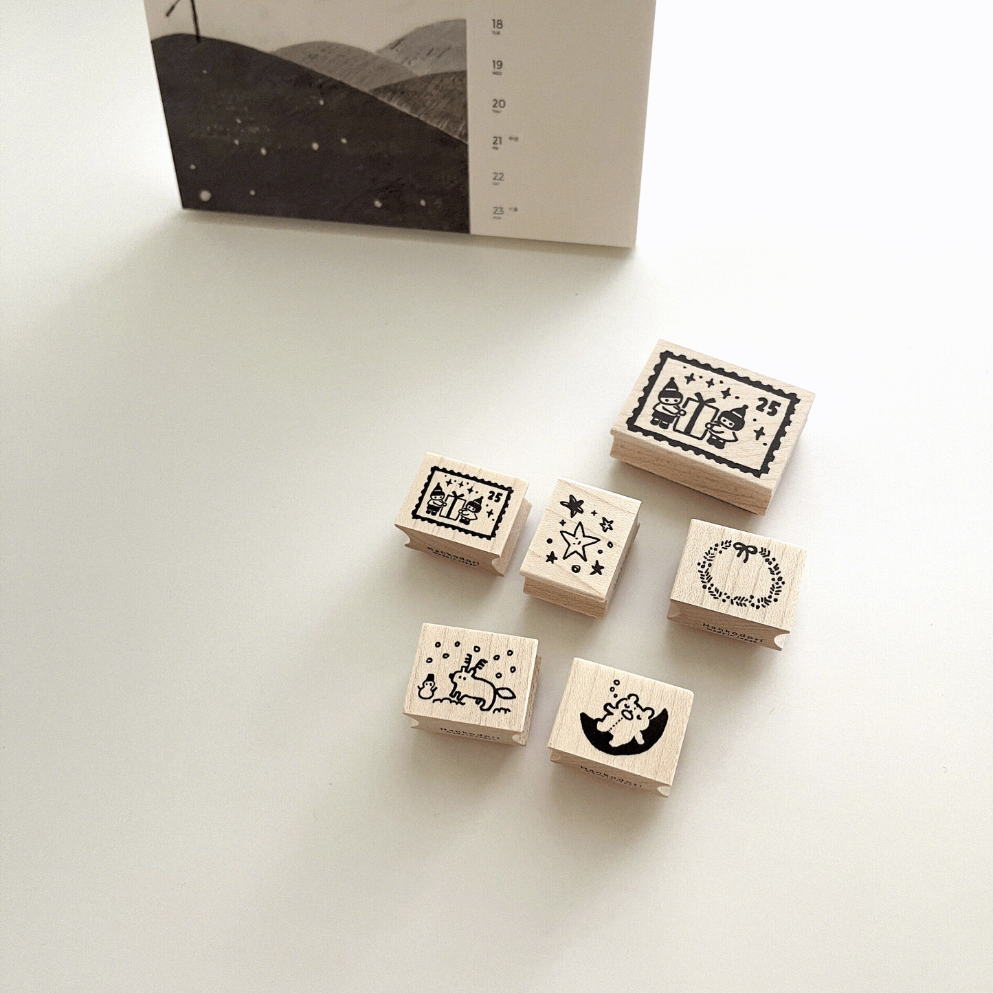 Hankodori Christmas Series Rubber Stamps