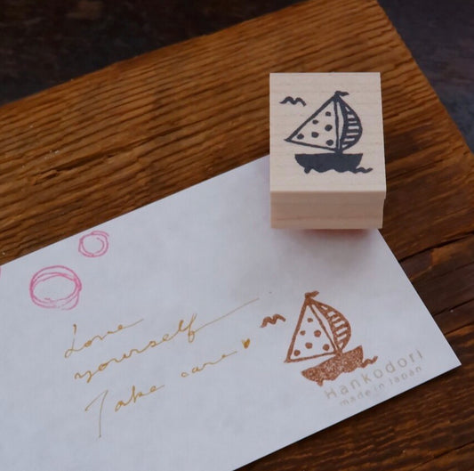 Hankodori Sailboat Rubber Stamp 0020