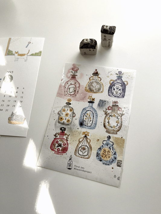 Black Milk Project Flower Jars Sticker Sheet