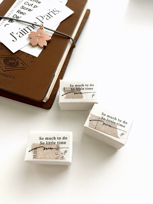 PensPapersPlanner Series V Rubber Stamp Set // So much to do; Sign line