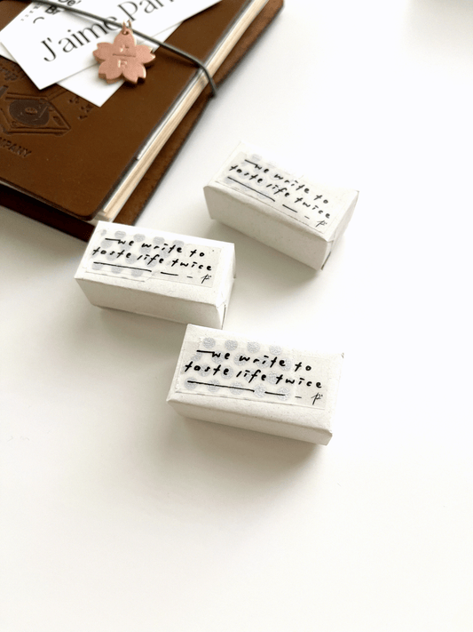 PensPapersPlanner Series V Rubber Stamp // We write to taste life twice
