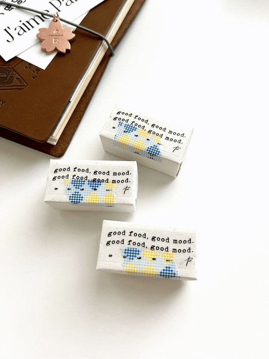 PensPapersPlanner Series V Rubber Stamp Set // Good food, good mood