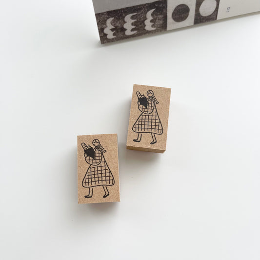 Stamp Marche Grocery Shopping Rubber Stamp