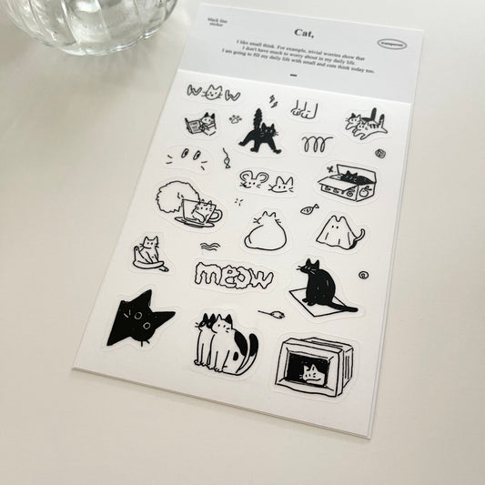 Some Mood Design Drawing Sticker | Cat
