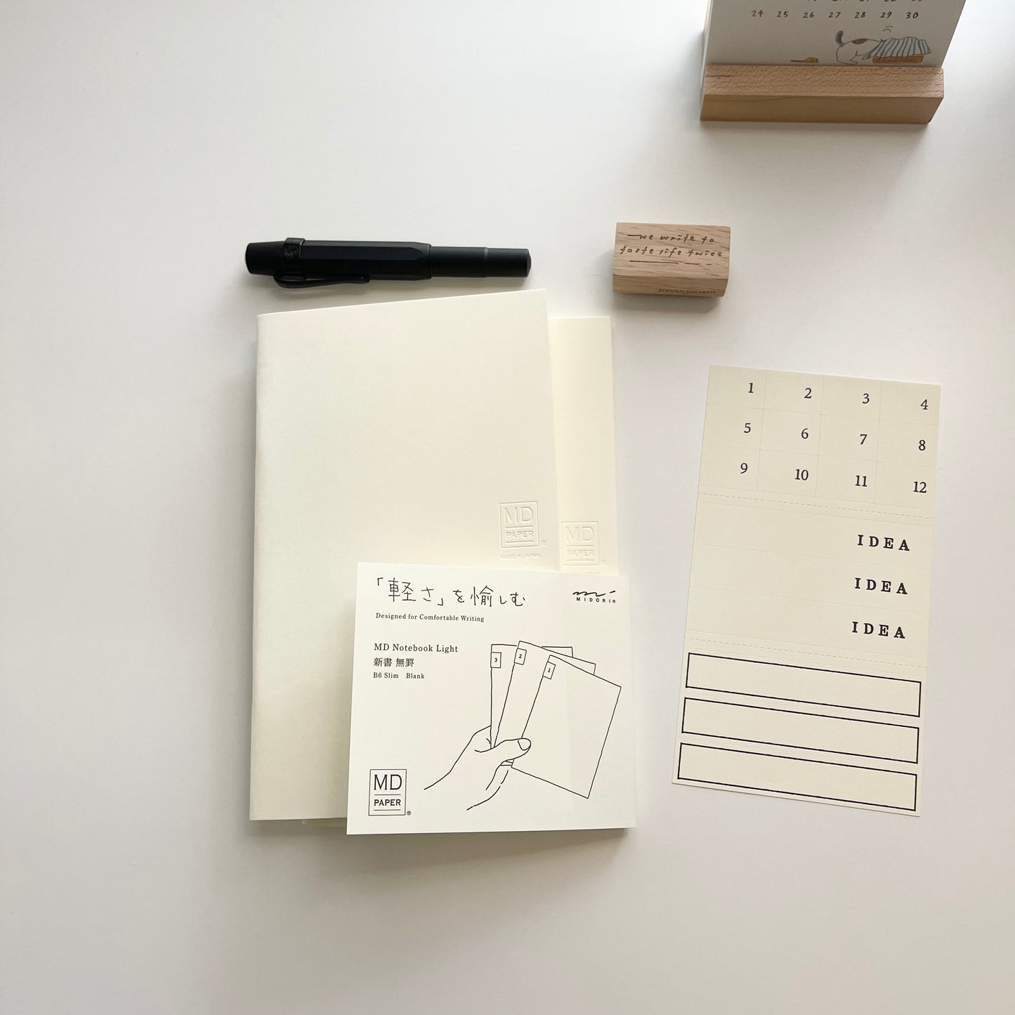 MIDORI 3 pcs Light Notebook Set // B6 Slim (Lined, Blank, or Grid)