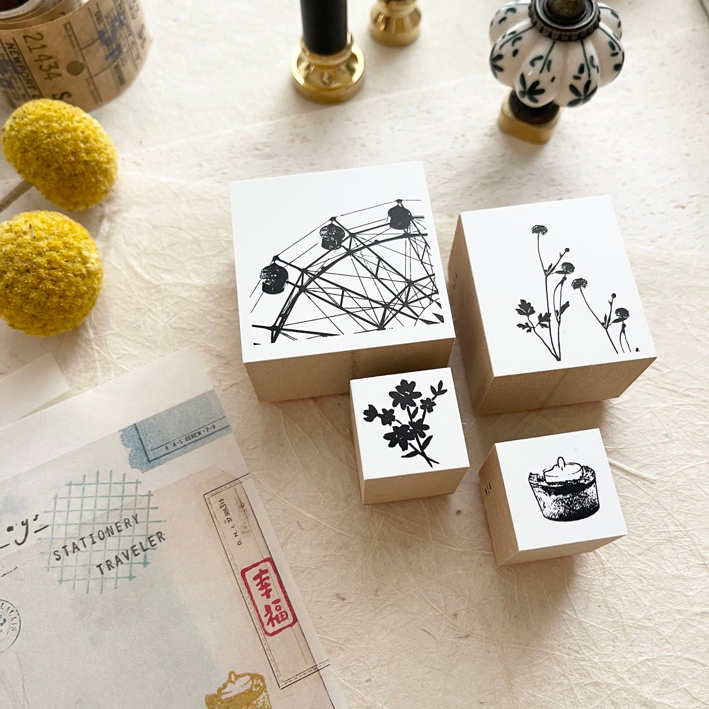 Yohaku Rubber Stamp Group B / 4 Designs