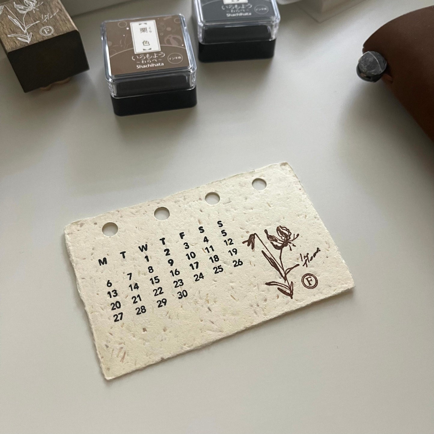 Connected Calendar Stamp / Shachihata – bungu