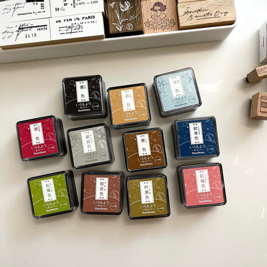 Shachihata Mini Cube Ink Pads / 11 colors