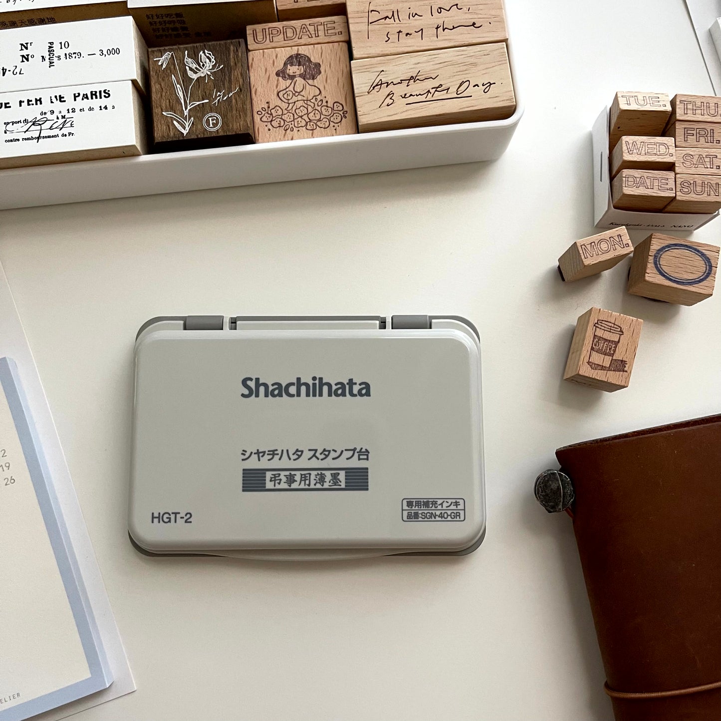 Shachihata Special Color Stamp Pad | Light Gray (medium)