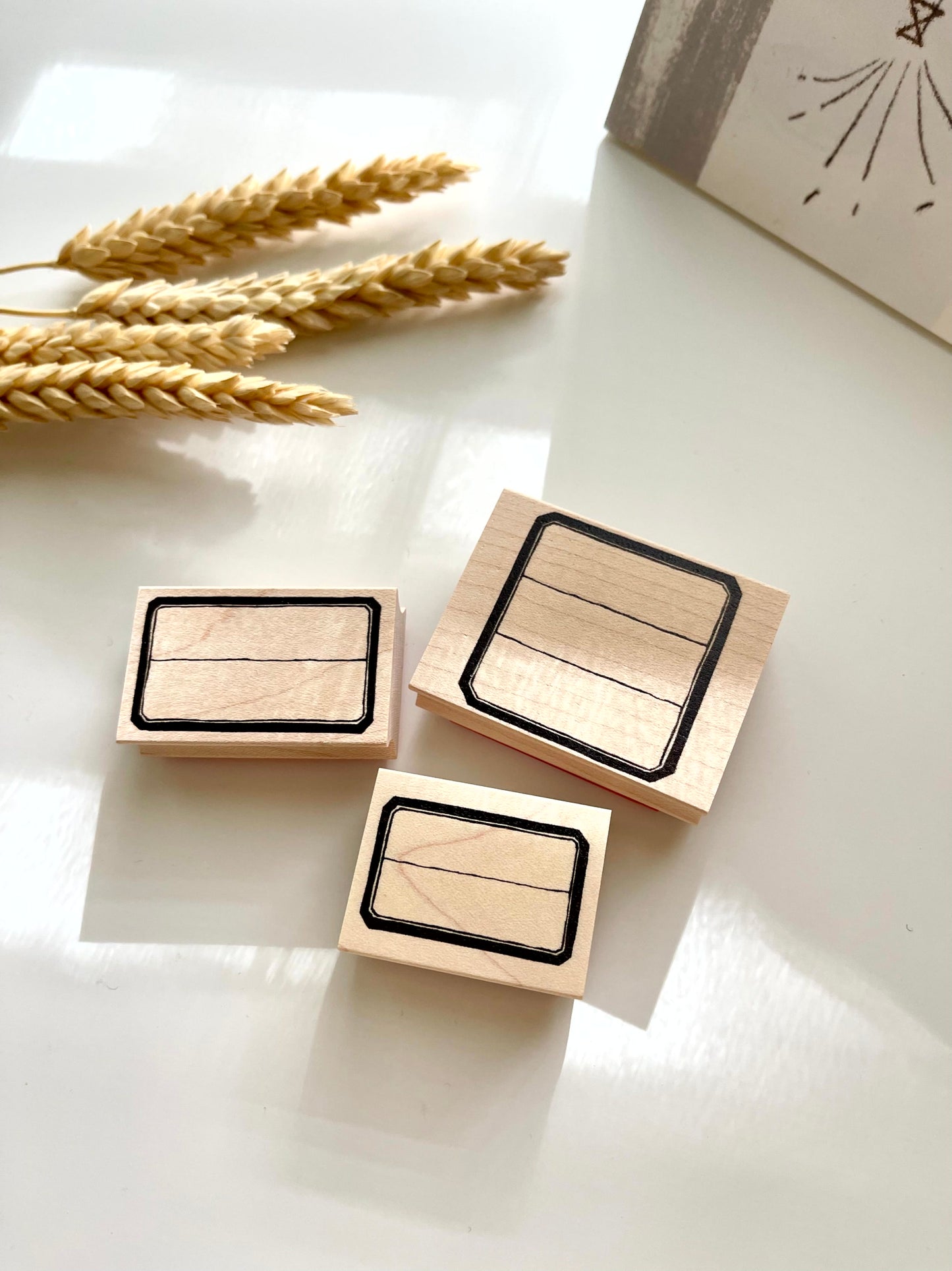 Handodori Label Rubber Stamp // 3 Sizes