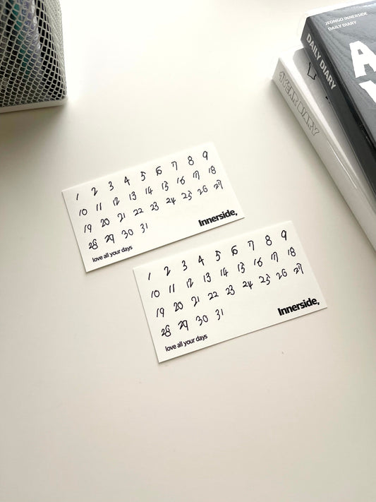 Jeongo Innerside Mini Date Sticker Set
