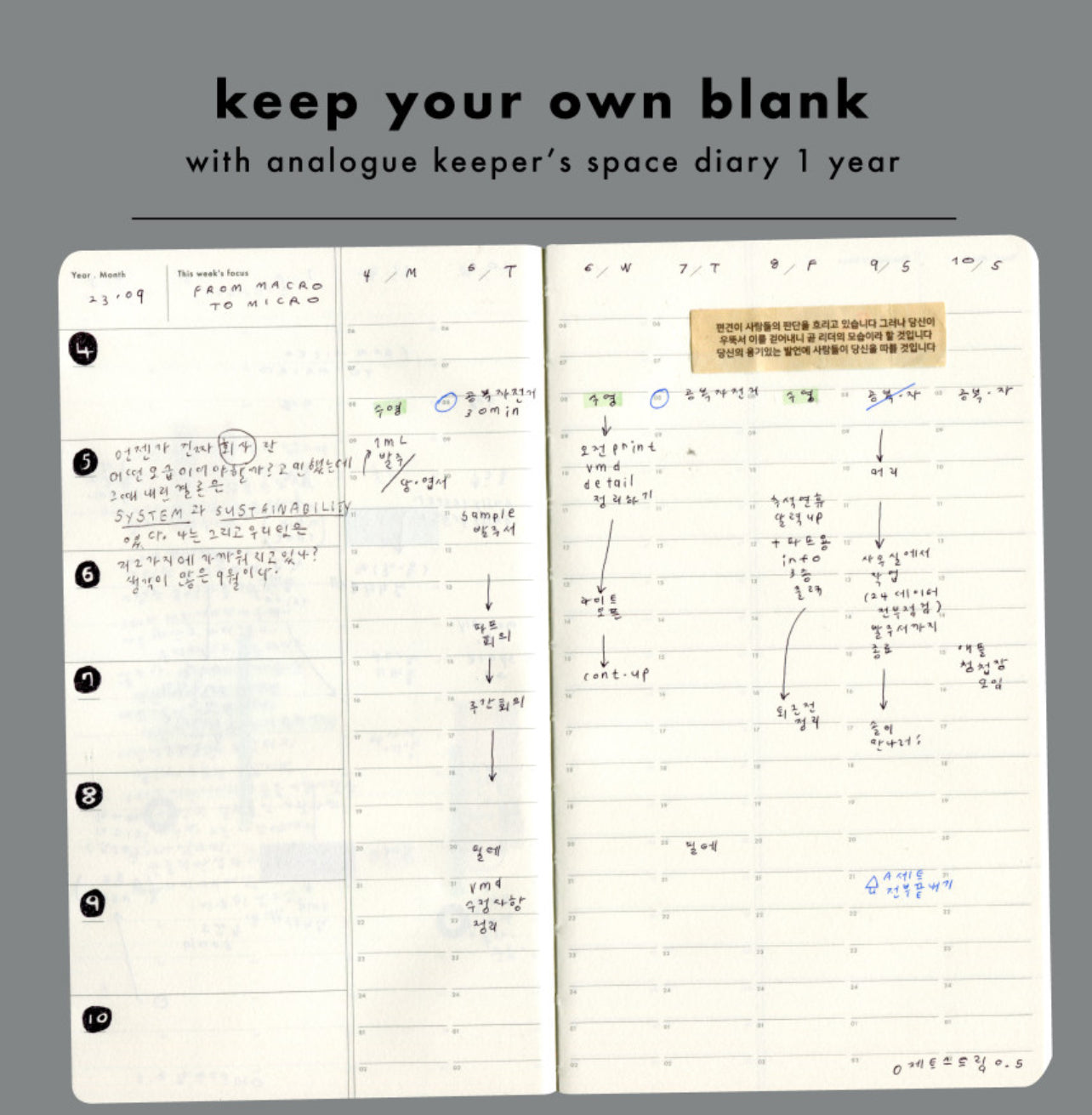 [ PRE-ORDER ] Analogue Keeper Space Diary / 1 Year