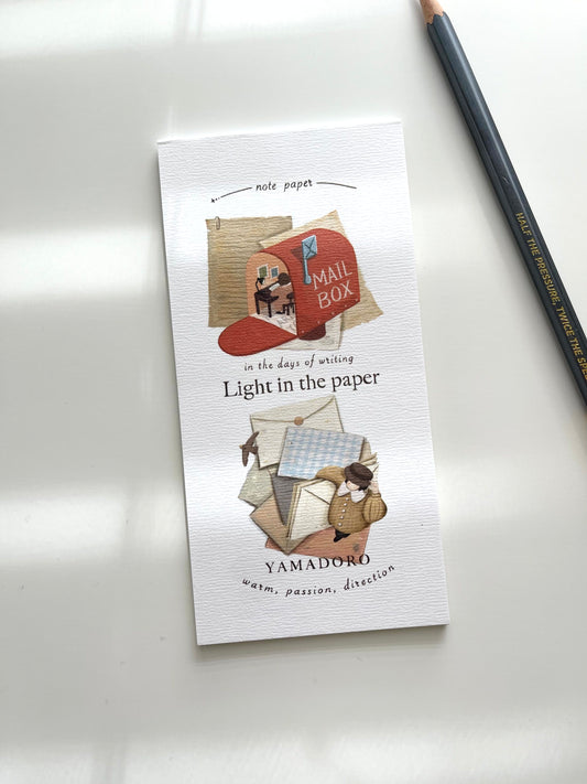 Yamadoro Light in The Paper Long Memo Pad // 4 Designs