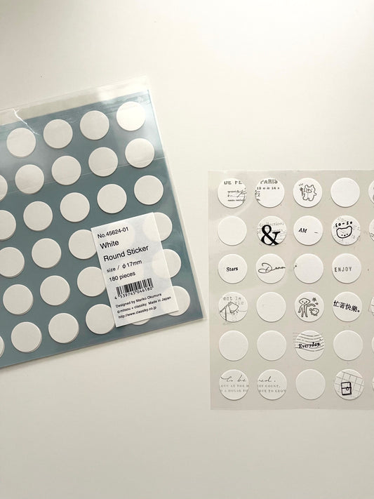 Classiky 180 pcs Round Label Sticker Pack