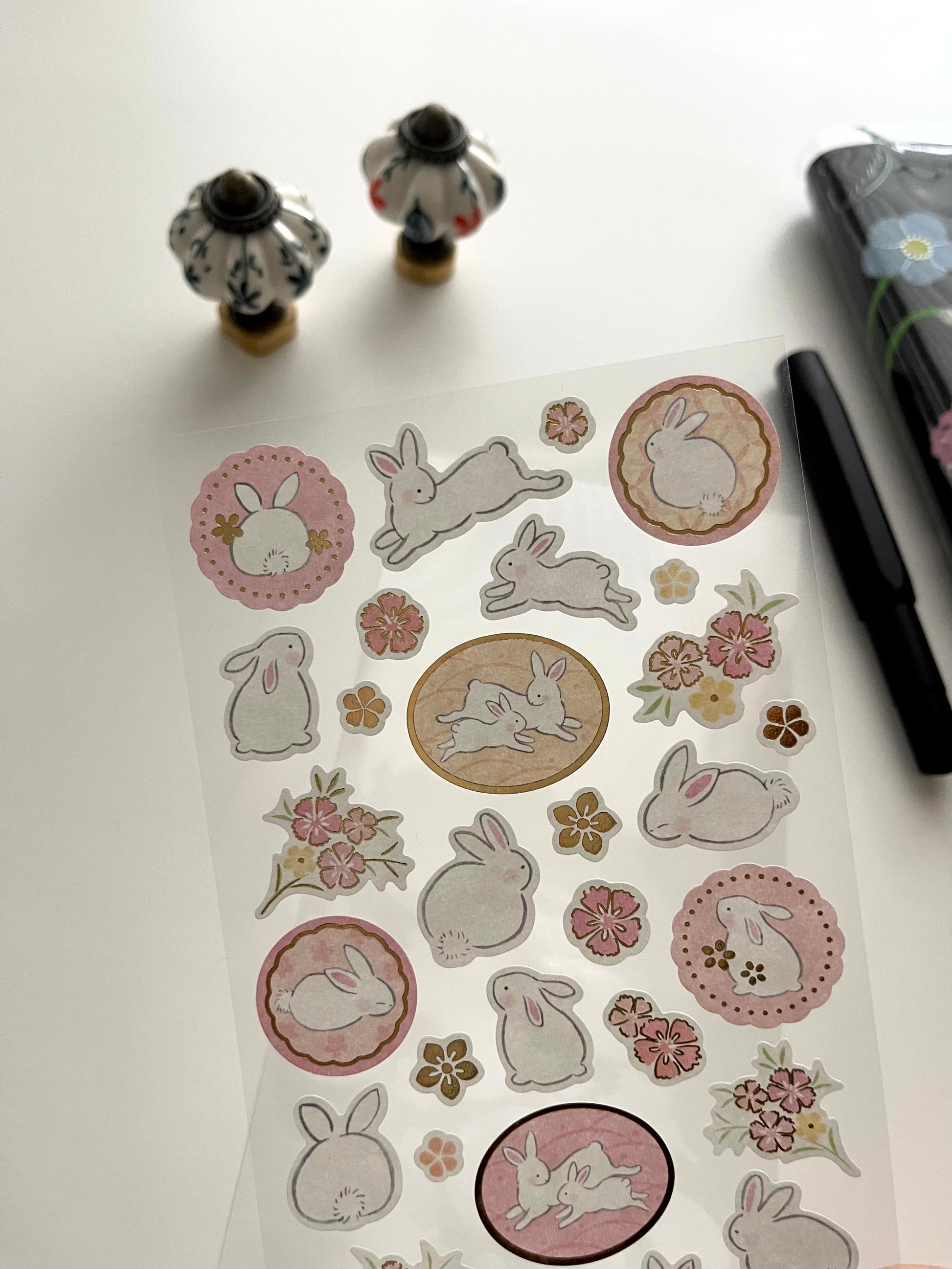 Yufumi Rabbit Mino Stickers – Journal Station