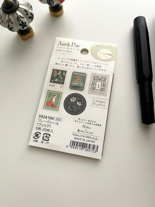 Antik Piac Retro Sticker Pack / Sage Green Fox