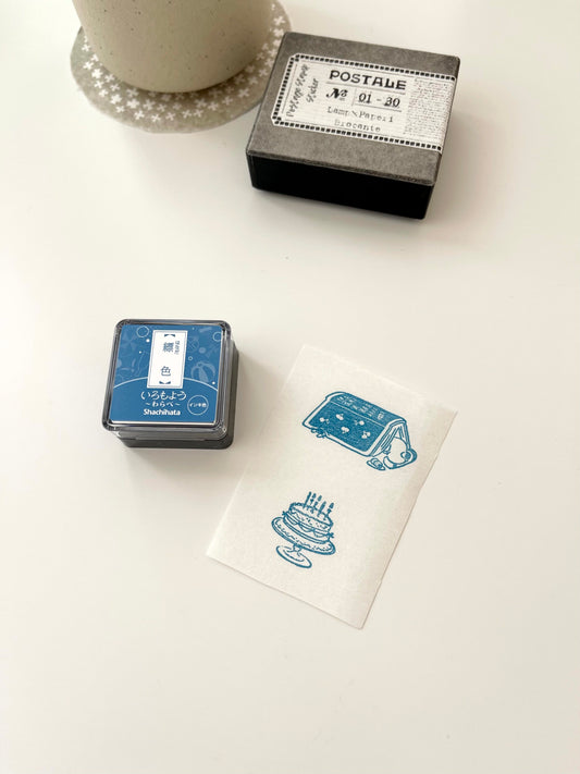 Shachihata Mini Cube Ink Pads / 9 Colors