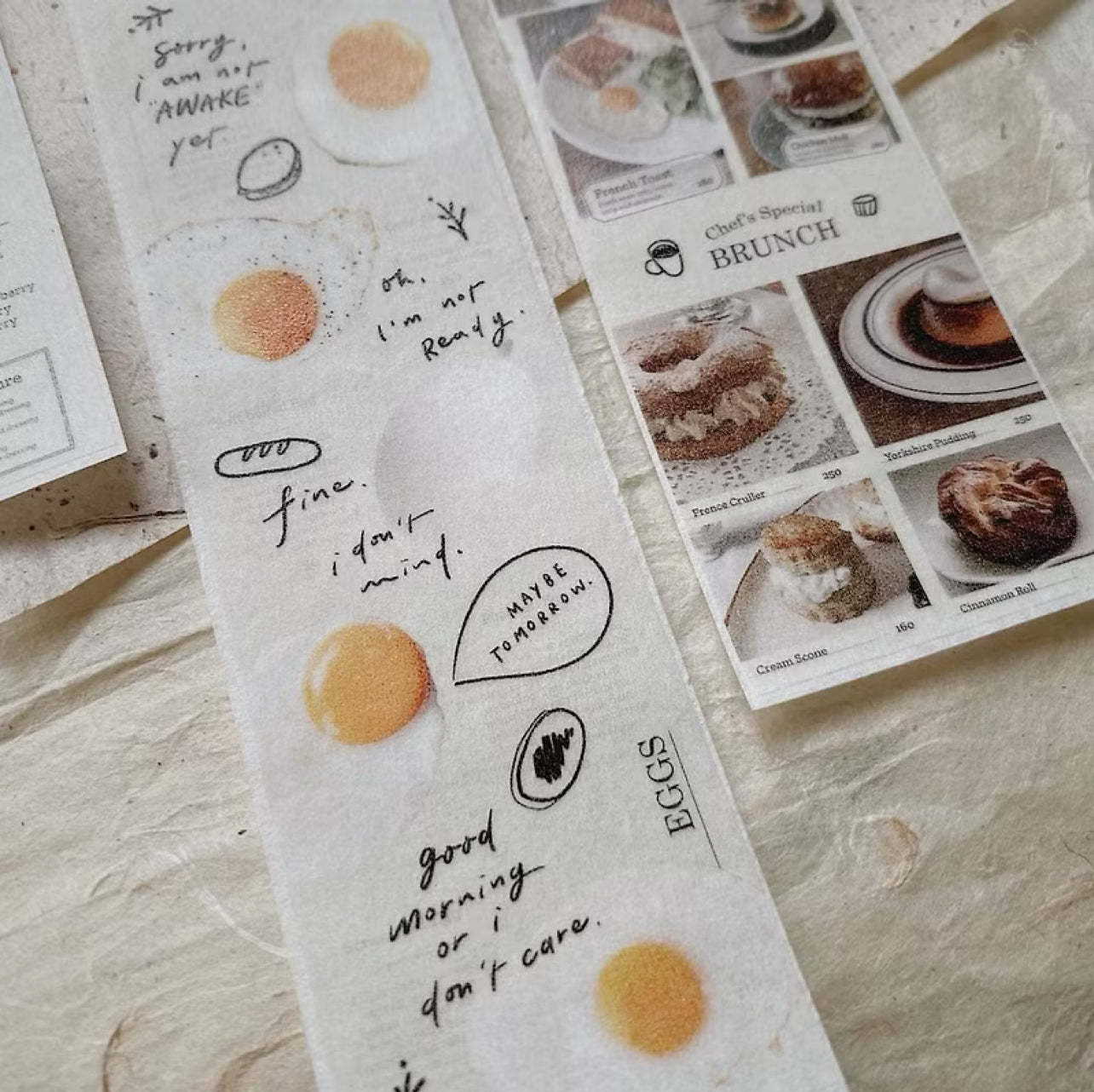 Mr. Eggplants Egg's Menu Washi Tape