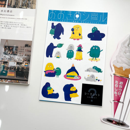 HITOTOKI Perforated Kiss-Cut Sticker Sheet // Monsters