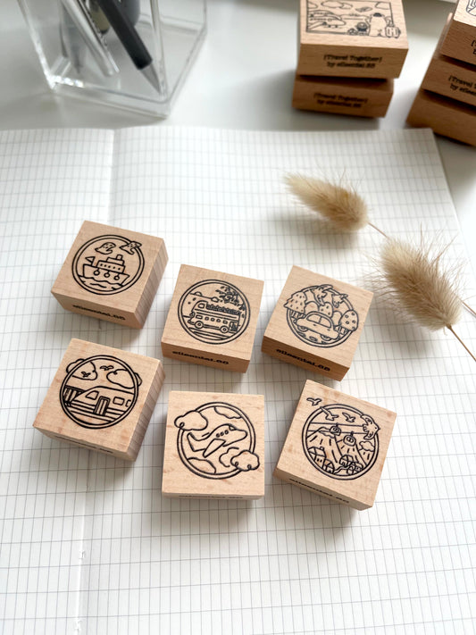 EileenTai.85 Let's Go Rubber Stamps // 6 Designs