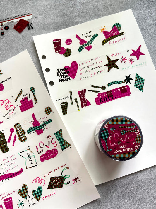 A kind of café Silly Love Notes PET Tape