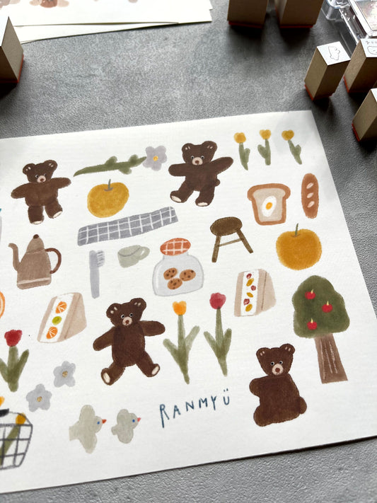 Ranmyu Self-Cut Sticker Sheet // Daily Bear
