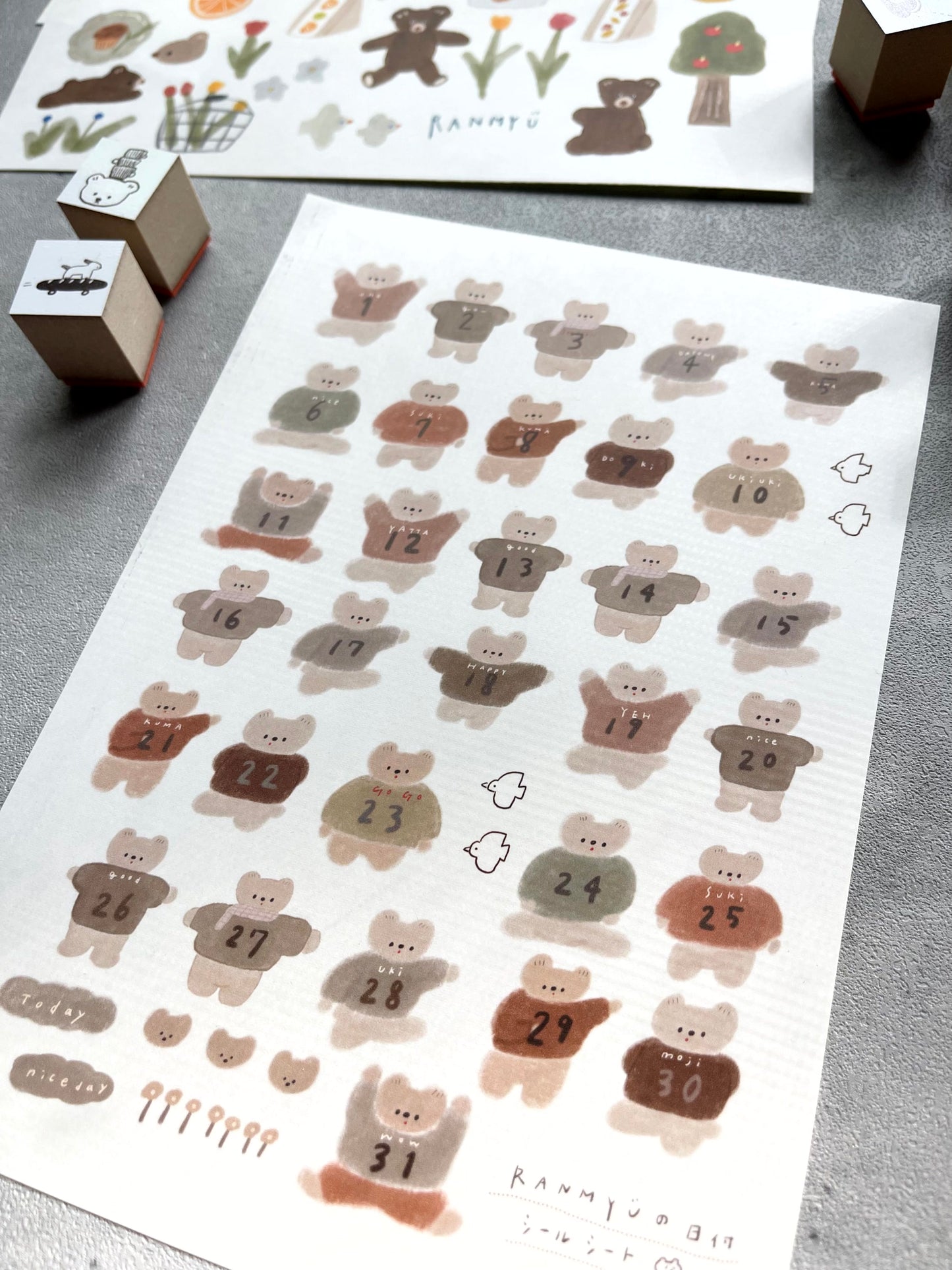 Ranmyu Self-Cut Dates Sticker Sheets