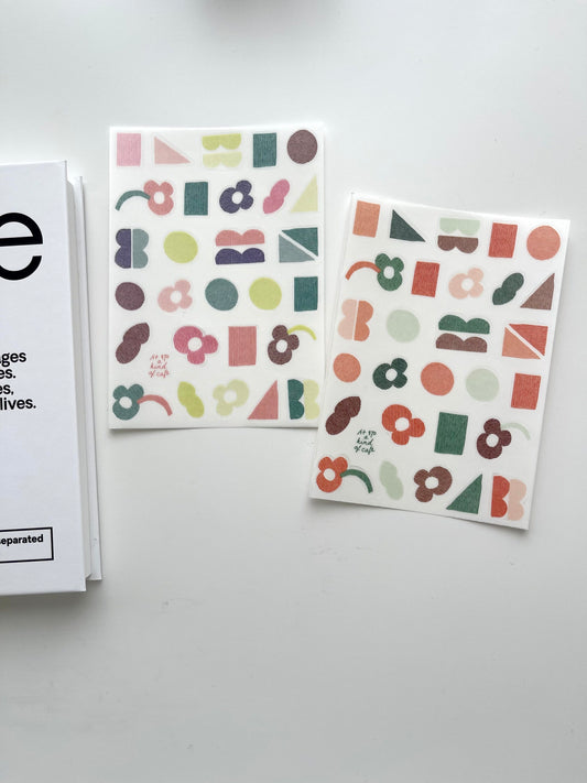 A kind of café Happy Element Kiss-cut Sticker