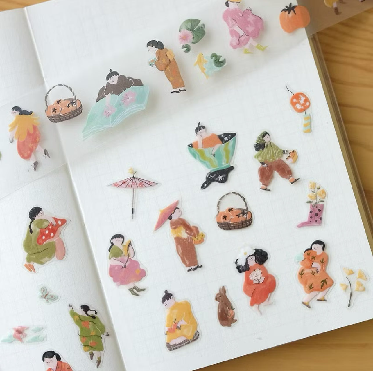 Teayou Autumn Fairies Kiss-Cut PET Sticker Roll