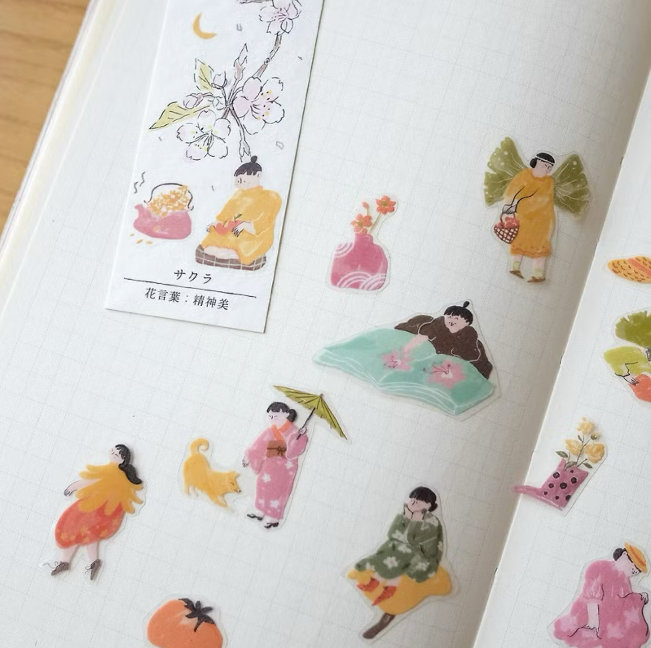 Teayou Autumn Fairies Kiss-Cut PET Sticker Roll