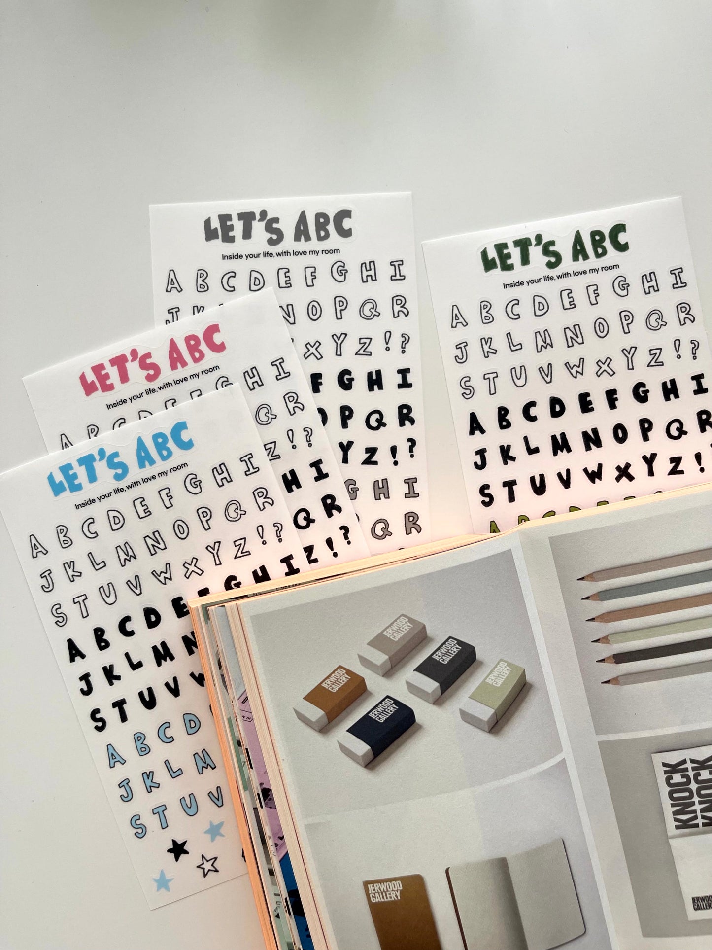 Let's ABC Sticker Sheet // 4 Colors