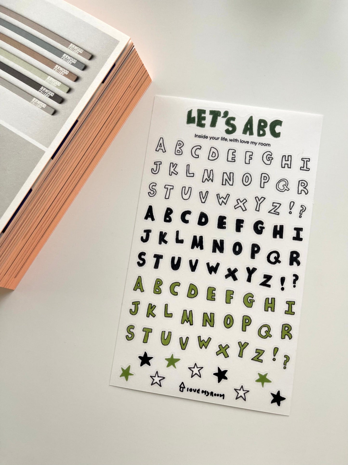 Let's ABC Sticker Sheet // 4 Colors