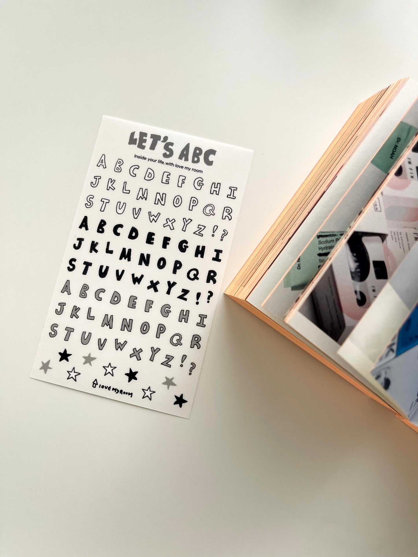 Let's ABC Sticker Sheet // 4 Colors