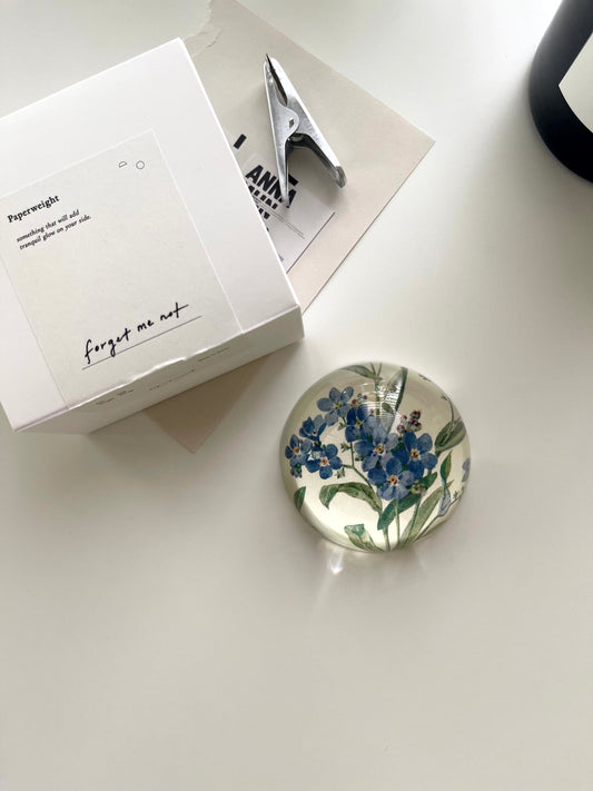 Day and Moment Forget Me Not Paper Weight