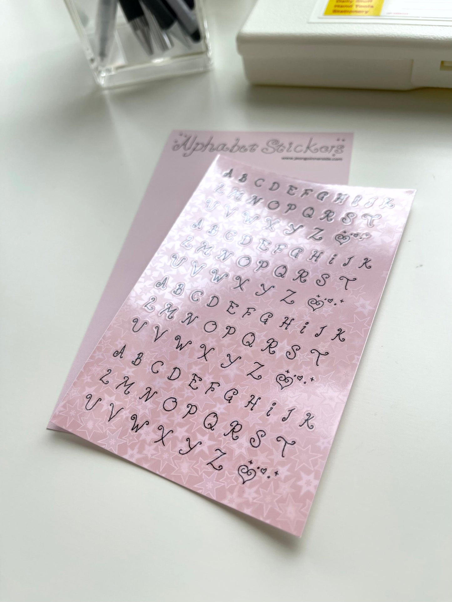 Jeongo Innerside Curly Alphabet Sticker // 3 Colors