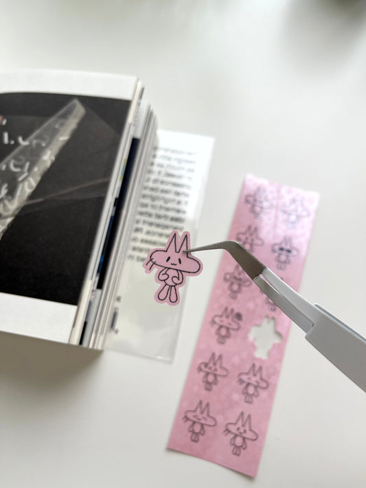 Jeongo Innerside Cat Sticker // Pink