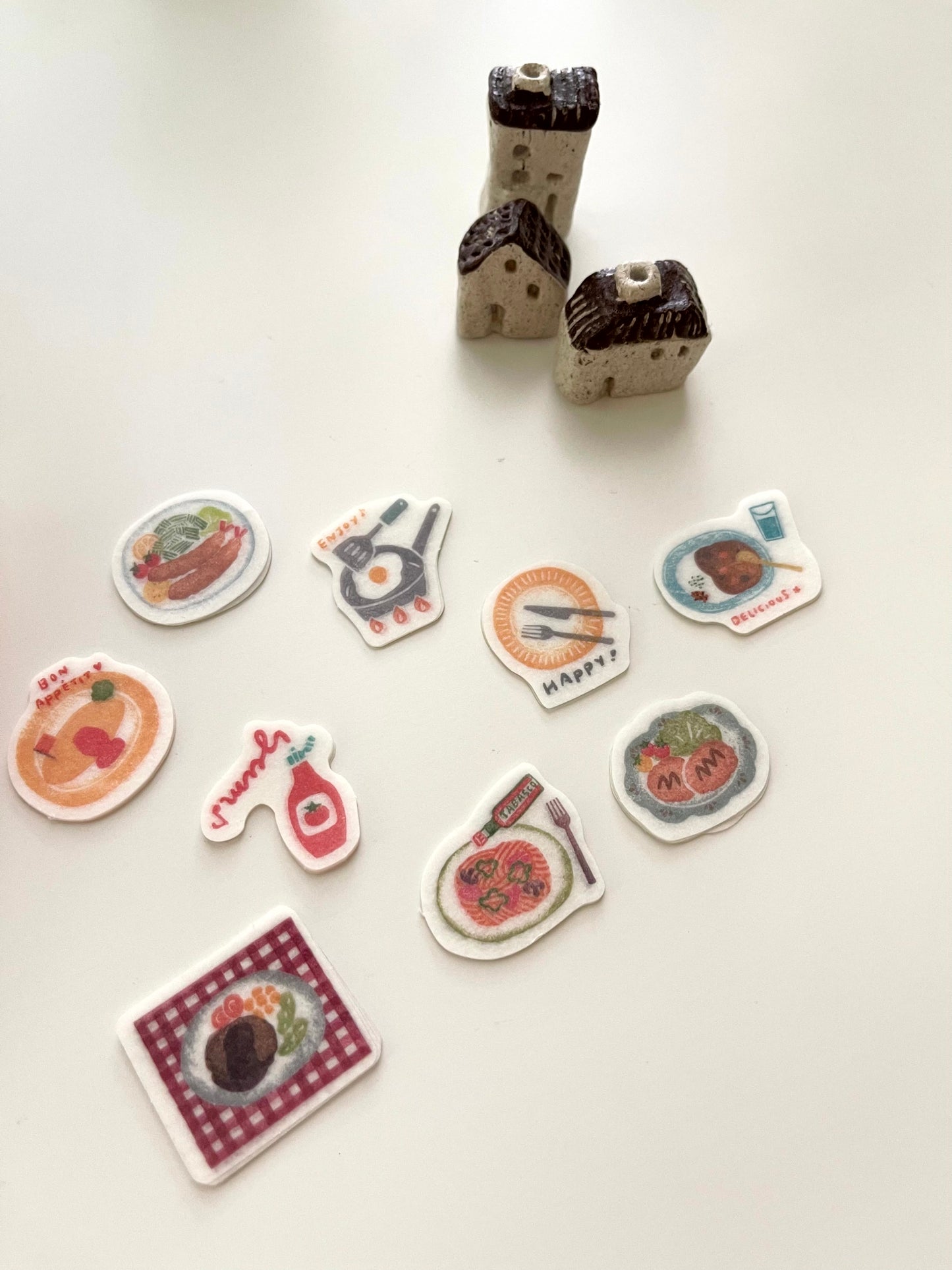 Hankodori Washi Sticker Pack // 洋食 (Red)