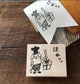 Hankodori Cat Chef with Present Rubber Stamp