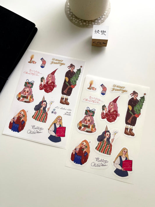 La Dolce Vita I Want to Give You a Star and a Forest Christmas Sticker Set