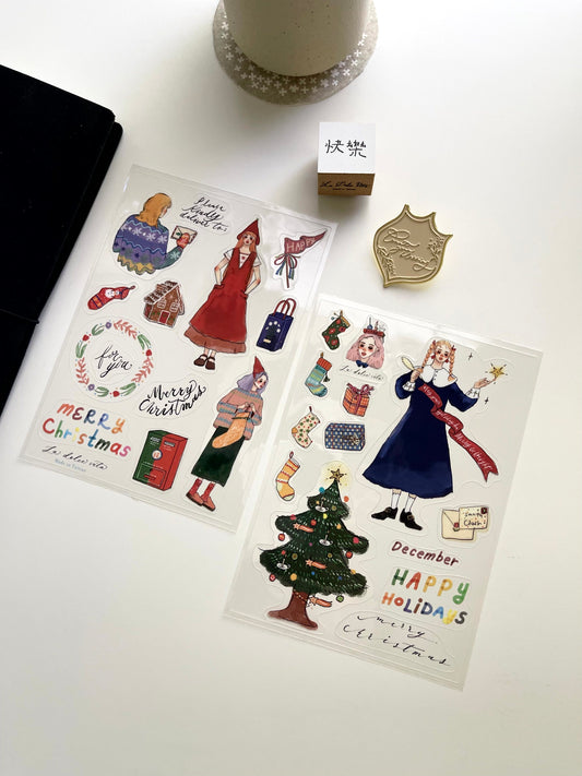 La Dolce Vita Merry Christmas Clear Sticker Set
