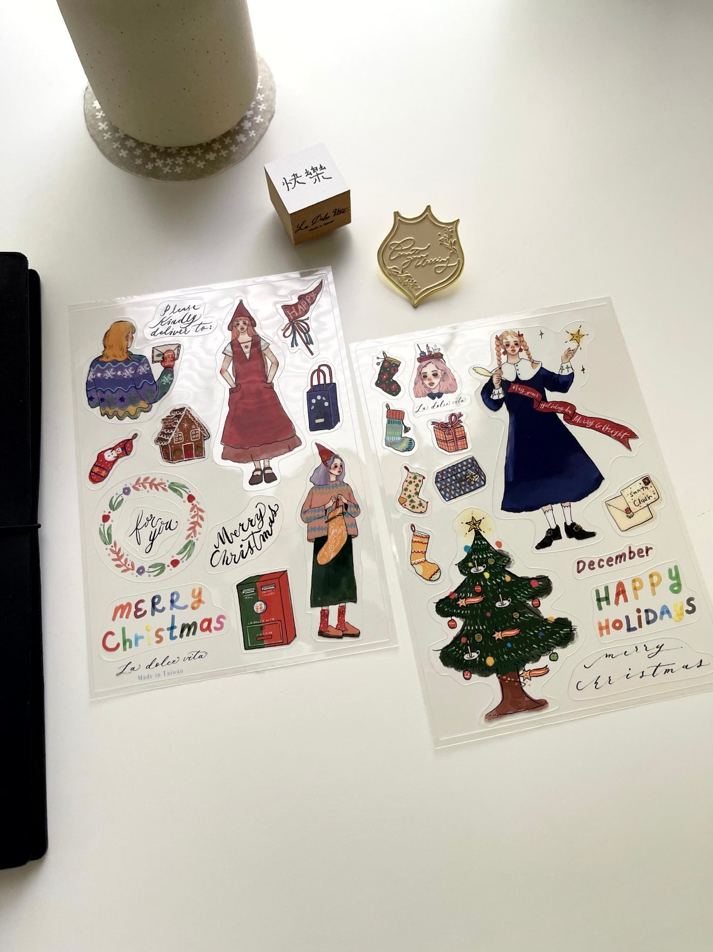 La Dolce Vita Merry Christmas Clear Sticker Set