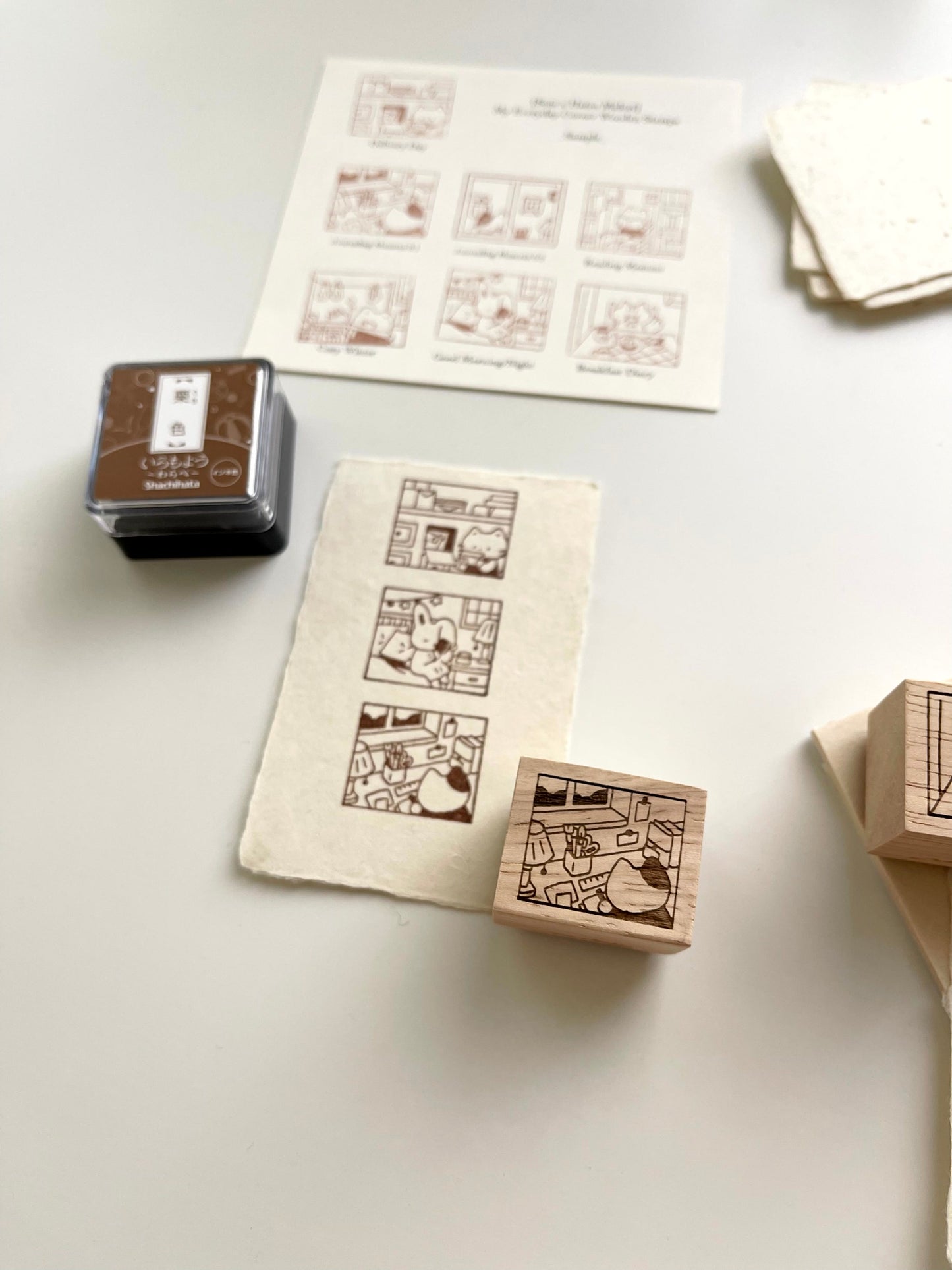 Hatsu Midori x Som Studio My Everyday Corner Wooden Stamps / 7 Designs