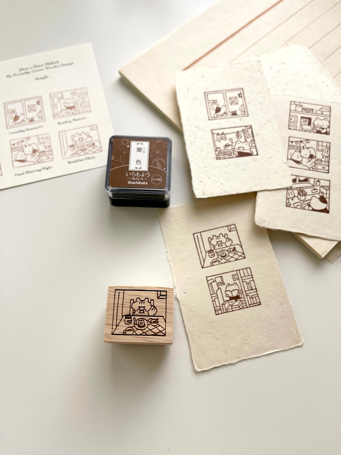 Hatsu Midori x Som Studio My Everyday Corner Wooden Stamps / 7 Designs