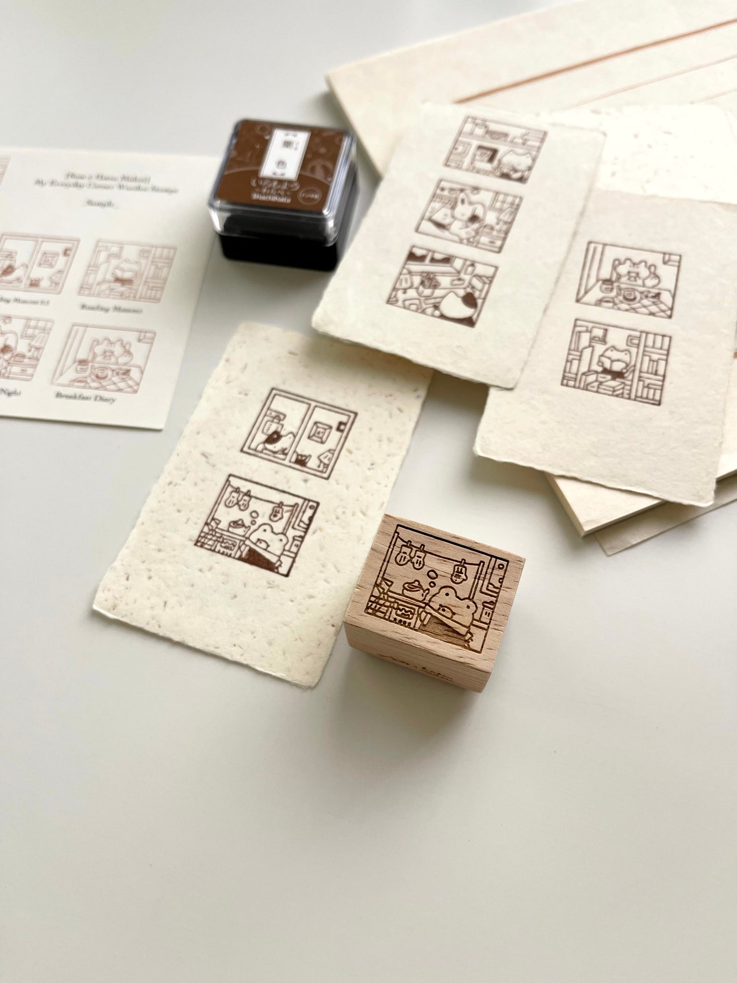 Hatsu Midori x Som Studio My Everyday Corner Wooden Stamps / 7 Designs