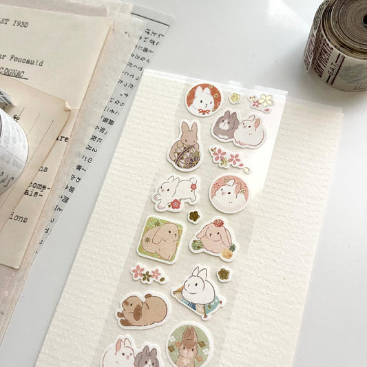 Flower Rabbit Sticker Sheet