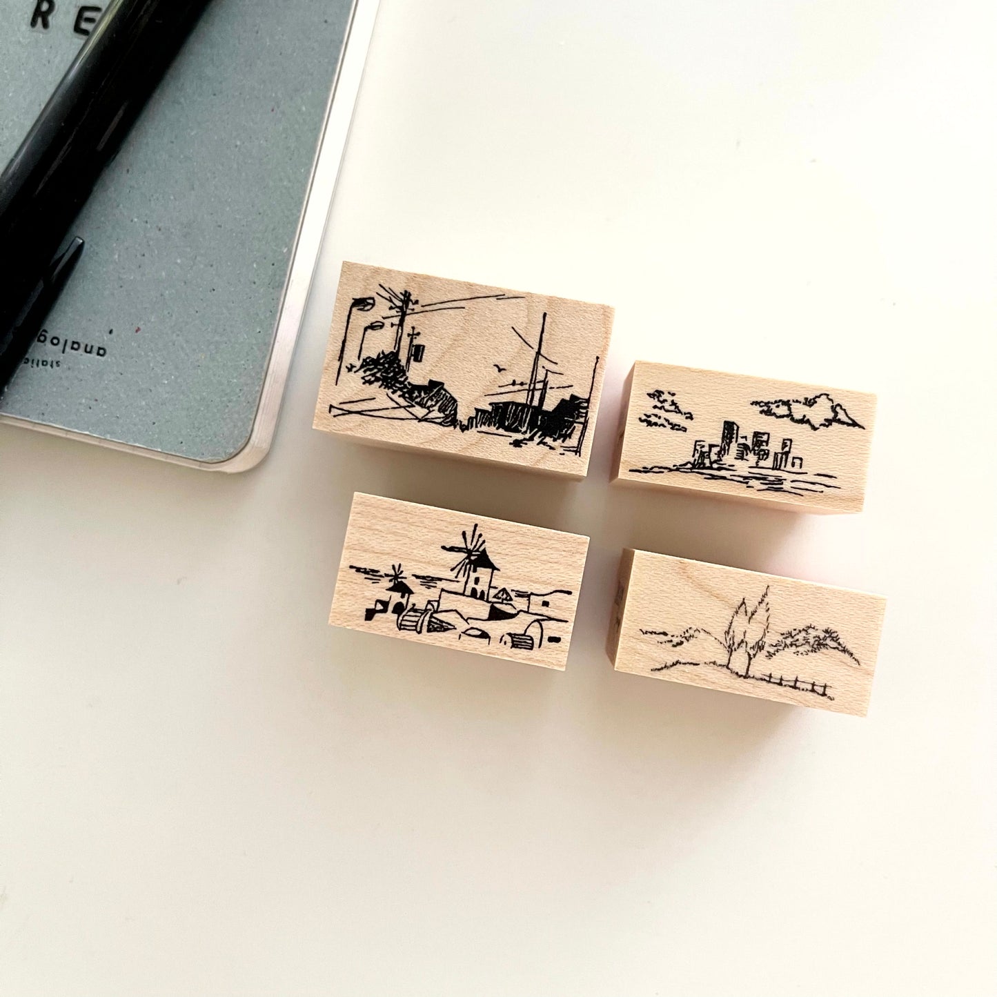 Ma7stamp Scenery Stamps / 4 Designs