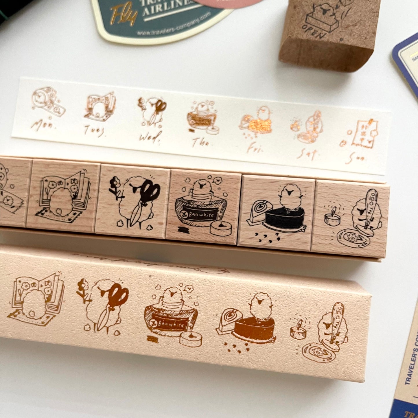 Modaizhi Stationery Sheep Rubber Stamp Set